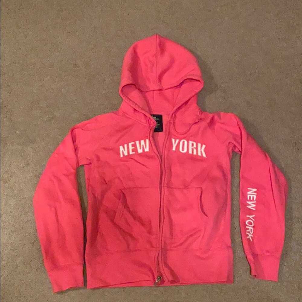Pink New York Zip Up Jacket